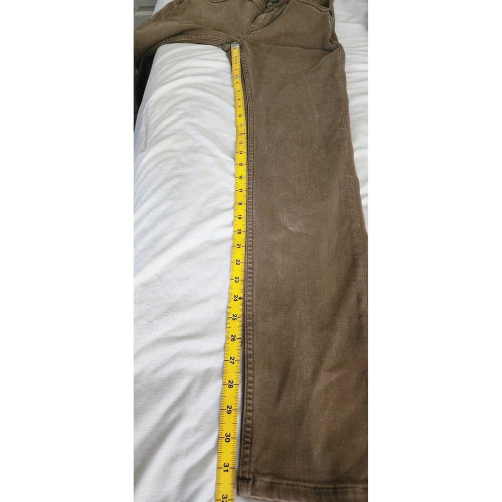 Paige Federal Lennox Slim Fit Pants Mens 29 Brown Tobacco Rayon Blend Stretch - Picture 5 of 5